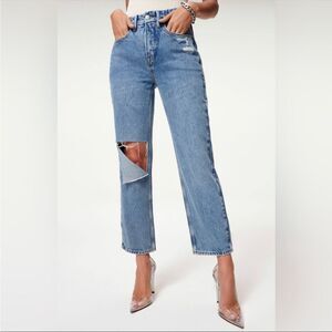 NWT good American good 90’s duster jeans